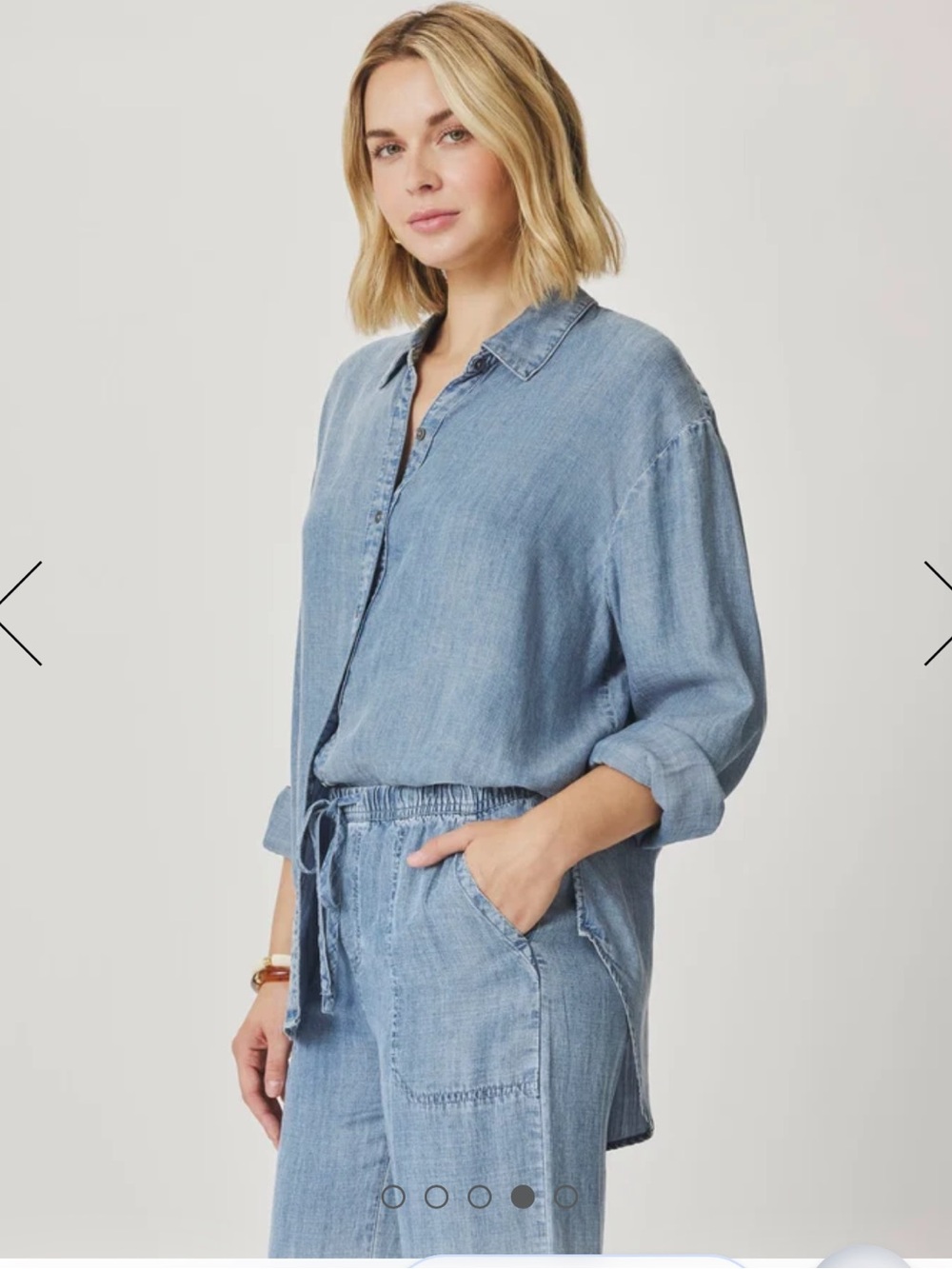 Splendid Light Blue Indigo Denim Button-Down Shirt